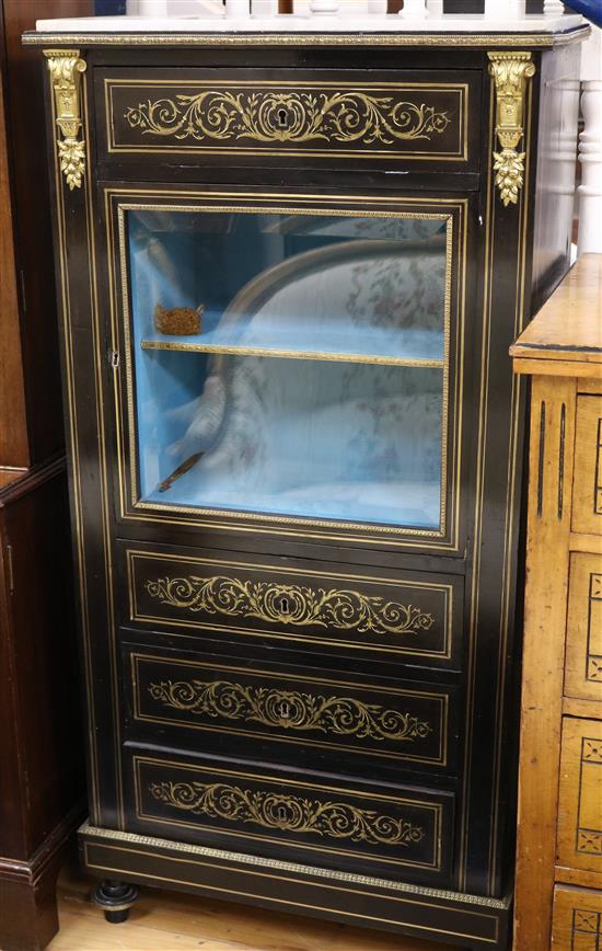 A marble top cabinet W.68cm